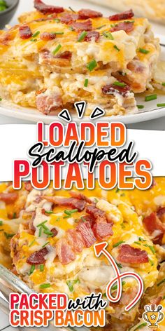 loaded potato casserole recipe with bacon and cheese