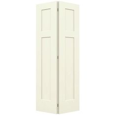 an open white door on a white background