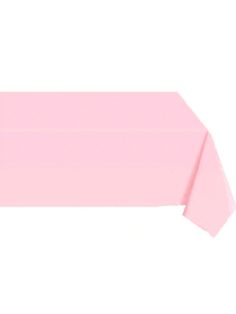 an empty pink tablecloth on a white background