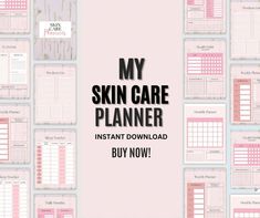 Skin Care Planner, Morning Night Routine, Skincare Tracker, Self Care Planner, Planner Pdf, Organization Printables, Night Routine