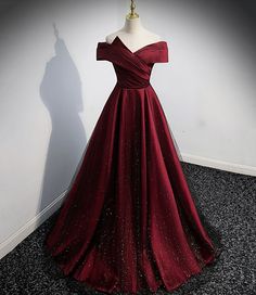 Scarlet Prom Dress, Cherry Red Dress Prom, Wine Prom Dress, Wine Red Prom Dress, Red Block Heels, Burgundy Formal Dress, Prom Dress Burgundy, Burgundy Evening Dress, Wine Red Dress