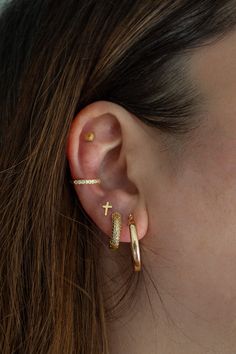 Materials14k gold vermeil Dimensions16mm*Hypoallergenic*Nickel free Jewelry Small Business, Earrings Gold Hoops, Huggie Earrings Gold, Chunky Earrings, Gold Filled Hoops, Gold Filled Earrings, Evil Eye Bracelet, Dainty Earrings, Jewelry Inspo