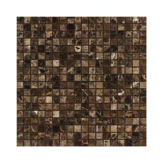 a brown and black mosaic tile pattern