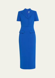 Get free shipping on Roland Mouret Heavy Cady Midi Dress at Bergdorf Goodman. Shop the latest luxury fashions from top designers. Fitted Structured Blazer Dress With Boning, Tailored Semi-formal Dress With Structured Boning, Fitted Blazer Dress With Structured Boning For Work, Tailored Office Dress With Pockets, Elegant Semi-formal Dress With Lapel Collar, Tailored Structured Evening Dress, Classic Lapel Collar Dress For Workwear, Classic Evening Dress With Lapel Collar, Fitted Workwear Dresses With Structured Boning