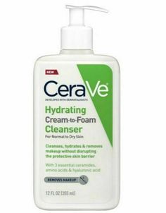 CeraVe Hydrating Facial Cleanser 12oz Hyaluronic Acid. Skincare Solutions, Hydrating Cleanser, Foaming Facial Cleanser, Foaming Face Wash, Skin Care Cleanser, Acne Solutions, Facial Cleansers, Skin Cleanse, Cream Cleanser