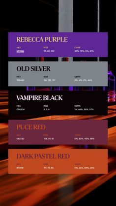 Colors:
5D2896
7E8489
090304
6A273D
BF491E Website Color Palette, Hex Color Palette, Church Poster Design, Best Of Luck, Color Palette Design, Hex Colors, Aesthetic Colors, Colour Board, Awesome Stuff