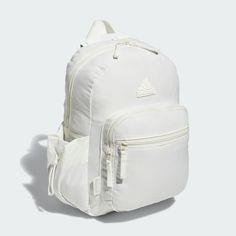 adidas Weekender Backpack - White | Unisex Training | adidas US White Addidas, Weekender Backpack, Adidas Backpack, School Daze, School Sports, 8th Grade, Adidas Online, School Backpacks, Zip Pockets