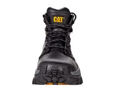 Men's Caterpillar Invader ST Hi | Zappos.com Black Impact Resistant Work Boots For Safety, Durable Black Safety Boots, Impact Resistant Black Work Boots For Safety, Black Impact Resistant Work Boots For Construction, Black Shock-resistant Safety Work Boots, Black Rugged Work Boots With Shock Resistance, Rugged Shock Resistant Work Boots For Construction, Rugged Black Shock Resistant Work Boots, Black Waterproof Boots For Safety