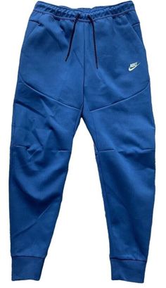 Nike Tech Fleece Pants Brushed Joggers Slim Fit Blue Men's Large DD4804 476 Size: Large Nike Blue Casual Activewear, Casual Blue Nike Joggers, Blue Sportswear Joggers With Pockets, Blue Casual Moisture-wicking Pants, Blue Sweatpants With Pockets For Sports, Blue Moisture-wicking Sportswear Joggers, Blue Sweatpants With Side Pockets For Sports, Blue Nike Joggers For Jogging, Casual Blue Moisture-wicking Joggers