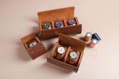 This exquisite and durable personalized watch box is a unique gift for any watch lover. It allows you to organize each watch neatly and stylishly in one place and protects its fragility by keeping it dust-free and scratch-resistant. This elegant watch box makes a beautiful display piece in any bedroom, office or living room and is the perfect gift for a wedding, anniversary, Father's Day, birthday or any special occasion. CASE SIZE: -1 slot Approx. H: 2.8" * W3.2" * L: 3.9"(72mm x 82mm x 100mm ( Modern Watch Accessories With Subdials As Gift, Modern Watches With Round Case As Gift, Timeless Round Case Watch As Gift, Brown Watch Accessories Box As Gift, Luxury Gift Watches With Round Case, Classic Round Case Watch Accessories For Gift, Luxury Round Case Watches For Gift, Rectangular Leather Watch For Gift, Luxury Round Case Watch For Gift