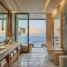 31 Bathrooms with Serenity and a Touch of Glamor