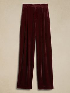 Norte Velvet Pleated Pant | Banana Republic Pleated Pant, Velvet Pants, Pleated Pants, Cotton Velvet, Petite Size, Suits You, Autumn Winter Fashion, Wide Leg Pants, Banana Republic