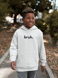 Bruh Hoodie, Hoodie Boys, Boys Hoodie, Hoodie Funny, Kids Shirt, Shirt for Boys, Boys Trendy Sweatshirt, Sweatshirt for Teen, Teen Unisex Hoodie, Unisex Hoodie, Gift for Boys, Boys Shirts, Shirts Funny Saying, Hoodie for Teen PRODUCT DETAILS & SIZING ✽ This Youth hooded sweatshirt is the perfect casual look for any woman. The soft material and trendy fit make it a comfy everyday essential. A great gift for yourself or someone you love! These garments are made from 50% polyester and 50% cotton. T Casual Pre-shrunk Hooded Sweatshirt, Casual Hooded Pre-shrunk Sweatshirt, Casual Pre-shrunk Fleece Hoodie, Winter Pre-shrunk Hooded Hoodies, Pre-shrunk Hooded Sweatshirt For Streetwear, Pre-shrunk Hoodie For Streetwear In Winter, Pre-shrunk Hoodie For Winter Streetwear, Funny Kids Shirts, Shirt For Boys