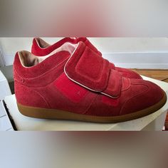 Red Low Top Sneakers Maison Martin Margiela Shoes, Margiela Shoes, Red Sneakers, Martin Margiela, Low Top Sneakers, Mens Shoes Sneakers, Low Top, Top Sneakers, Men's Shoes