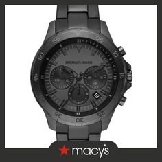 in stock Modern Michael Kors Chronograph Watch, Timeless Black Chronograph Watch With Metal Dial, Classic Michael Kors Chronograph Watch, Timeless Michael Kors Analog Watch, Michael Kors Analog Watch, Michael Kors Analog Watch With Round Dial, Michael Kors Analog Watches With Round Dial, Michael Kors Men, Men Fashion Casual Outfits