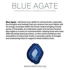 Gem Meanings, Blue Agate Meaning, Crystals Meanings, Agate Rocks, Magick Book, Clear Thinking