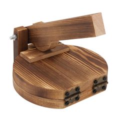 a wooden box with two pieces of wood in it and one piece missing from the lid