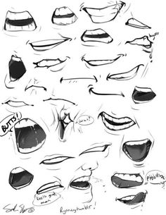 an image of various expressions drawn in black and white