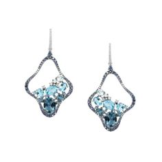 Luxury Gia Certified Blue Topaz Jewelry, White Gold Drop Earrings, Earrings White Gold, Pretty Accessories, Modern Jewellery, Jewellery Brand, Earrings White, Family Heirloom, Gold Drop Earrings