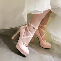 Gender: For Women Style: Fashion,KoreanOccasion: Casual,Party/Club,Office/Career,DressHeel Height: 10cmPlatform Height: 2.5cmSeason: Spring,Summer,Fall/Autumn,WinterPackage Contents: 1 x Shoes (Pair)Size Guide:28 = foot length 18.5-19cm (Foot width=6.5-7cm)29 = foot length 19-19.5cm (Foot width=7cm)30 = foot length 19.5-20cm (Foot width=7-7.5cm)31 = foot length 20-20.5cm (Foot width=7.5cm)32 = foot length 20.5-21cm (Foot width=7.5-8cm)33 = foot length 21-21.5cm (Foot width=8cm)34 = foot length 2 Spring Party Mary Jane Heels, Feminine Platform Heels With Pointed Toe, Platform Block Heels For Wedding In Spring, Spring Wedding Shoes With Platform And Block Heel, Spring Wedding Shoes With Platform And Pointed Toe, Spring Wedding Shoes With Platform And Ankle Strap, Feminine Platform Heels With Closed Toe, Feminine Closed Toe Platform Heels, Feminine Block Heel Wedding Shoes For Spring