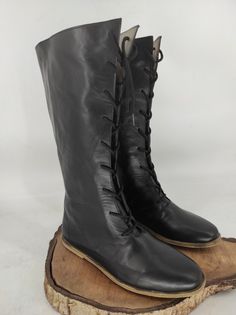 Handmade natural leather custom made mens boots. Every size available. #menboots #leatherboots #medievalboots #forhim #hippieboots Medieval Leather Boots With Leather Sole, Viking Leather Boots With Leather Sole, Viking Leather Lace-up Boots, Viking Style Lace-up Leather Boots, Leather Sole Boots For Medieval Festivals, Viking Style Lace-up Boots With Leather Sole, Leather Boots For Medieval Festivals, Medieval Boots With Leather Sole For Festivals, Leather Sole Lace-up Boots For Festival