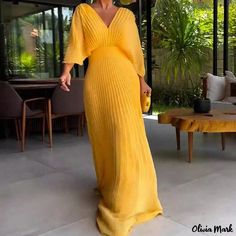 Olivia Mark - Solid Color Batwing Sleeve High-Waisted Dress Outfit Classy, High Waist Dress, Polyester Dress, How To Measure, Womens Dress, Casual Skirt, Aaliyah, Classy Women, Types Of Dresses