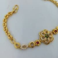 Mahalakshmi Jewellers, Cz Bracelet, Bracelet Online, Yellow Color, Gold Bracelet, Gold Necklace