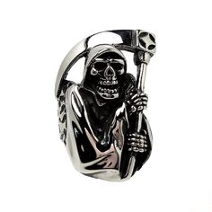 PRICES MAY VARY. ✦GOTHIC SKULL SICKLE RING FOR MEN✦ With skull sickle pattern, punk skull ring can incredibly boost your confidence and greatly show your personality holding its own in any situation. ✦PREMIUM MATERIALS✦ Durable and sophisticated, Hip Hop skull ring features stainless steel. Gothic skull ring is also a clear demonstration of superb craftsmanship, offering resistance to wear. Viking skull biker ring is totally skin-friendly and hypoallergenic. ✦IMPRESSIVE DESIGN✦ Our vintage skull Vintage Nightclub, Viking Skull, Ring Boy, Punk Skull, Vintage Hip Hop, Mens Ring Sizes, Vintage Biker, Biker Rings, Head Ring