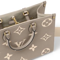 LOUIS VUITTON® - Onthego Mm - Dove/cream Dove Cream, Onthego Mm, Louis Vuitton Onthego, Sac Louis Vuitton, Work Essentials, Monogram Pattern, Luxury Purses, Louis Vuitton Official, Work Bags