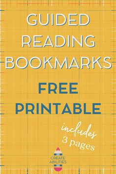 a bookmark with the title guided reading books free printable includes 3 pages