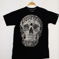 New With Tag Liquor Brand Skull Tshirt, 100% Soft Cotton, Side Small. Tattoo Tshirt, Motorcycle Tshirt, Hot Rod Tshirt, Chicano Tshirt, Gothic Tshirt, Tattoo Flash Tshirt, Skull Candy Tshirt. Columbia Tshirt, Tshirt Tattoo, Tattoo Tshirt, Hurley Tshirt, Game Of Thrones Men, Balenciaga T Shirt, Tattoo T Shirts, Skull Tshirt, Small Tattoo