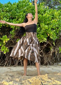 This Pa'u skirt is artfully handcrafted in Hawaii. These pa'u skirts--hula skirts--are performance grade and made for grace and flow as well as comfort. Made in Hawaii Length: 31 inches or 78.75 cm Adjustable Waist Size: Up to 60 inches or 152.4 cm 4 elastic bands Single layered for great flow More Made in Hawaii items: https://www.etsy.com/shop/NinthIsle?ref=search_shop_redirect Traditional Beach Fitted Skirt, Traditional Fitted Beach Skirt, Traditional Fitted Skirt For Beach, Beach Flared Stretch Skirt, Beach Stretch Flared Skirt, Traditional Beach Skirt With Lining, Traditional Lined Skirt For Beach, Beach Flared Wrap Skirt With Lining, Traditional Tiered Skirt For Beach