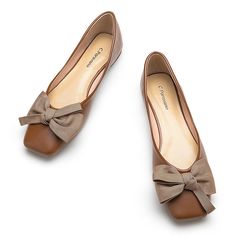 PRICES MAY VARY. 👡 Lambskin Insole & Soft Leather (Vegan Leather) 👡 Ballet Flats: 0.6 inch & Come a Set of Heel Grips 👡 Square Toe & Bows Ballet: These women's flats are designed provide more room with considered cushioned foot-bed, for ultimate comfort flats 👡 Flats Shoes: These flats crafted with lambskin inner sole and our new launch- soft leather (Vegan Leather) outer that provided ultimate comfort from day to dark with ease 👡 C.Paravano has become a symbol of elegance and effortless gl Women Summer Shoes, Flat Shoes For Women, Ballerina Heels, Work Outfits Women Summer, Square Toe Shoes, Womens Summer Shoes, Leather Flat Shoes, Pointed Toe Flats, Women's Flats