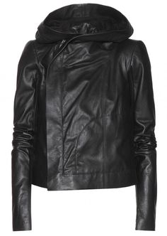 Introducing our Women Hooded Leather Jacket, a must-have addition to your wardrobe. Made with high-quality leather, this jacket exudes elegance and style. With its sleek black color, it is a versatile piece that can be effortlessly paired with any outfit.
Crafted with precision, this leather jacket features a hooded design that adds a trendy and modern touch to your ensemble. The hood provides extra protection against the elements, making it perfect for those chilly days. 
Not only does this jacket offer style and functionality, but it also offers ample storage space. With two side pockets and one inside pocket, you can conveniently carry your essentials without compromising on style.
Designed with your comfort in mind, this jacket is lined with a luxurious cotton silk mix fabric. The soft Hooded Leather Jacket, Revival Clothing, Black Hooded Jacket, Leather Jacket With Hood, Types Of Jackets, Custom Jacket, Genuine Leather Jackets, Leather Jacket Black, Leather Jackets Women