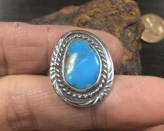 Bisbee Arizona Turquoise Size 13 Ring Sterling Silver | Etsy Southwestern Style Turquoise Oval Ring With Polished Finish, Southwestern Style Oval Turquoise Ring With Polished Finish, Handmade Heirloom Turquoise Ring, Untreated Western Style Turquoise Ring Gift, Western Style Untreated Turquoise Ring Gift, Untreated Western Turquoise Ring As Gift, Classic Handmade Turquoise Ring For Anniversary, Untreated Blue Turquoise Western Ring, Collectible Untreated Blue Turquoise Ring