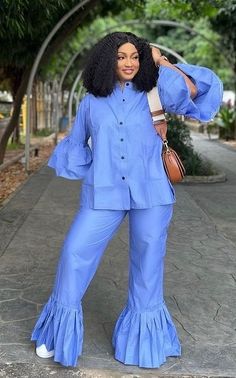 Crepe Jumpsuit Styles, Jumpsuit Styles, Bubu Gown Styles, Crepe Jumpsuit, Color Blouse, Pant Suits