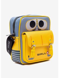 Disney Crossbody Shoulder Bag For Travel, Disney Style Crossbody Shoulder Bag For Travel, Disney Style Rectangular Shoulder Bag For School, Disney Shoulder Bag For School With Adjustable Strap, Drip Aesthetics, Funny Backpacks, Wall E Robot, Wall E And Eve, E Bag