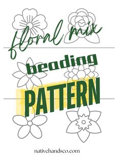 the front and back cover of a book with flowers on it, including text reading bedding pattern