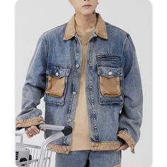 Classic Mens Denim Coats Pocket Loose Jean Jackets Color: Blue Material: Cotton Blend Asian Size: M L XL XXL M: Length 68cm 26.7in, Bust 104cm/ 40.9in L: Length 69cm 27.1in, Bust 108cm/ 42.5in XL: Length 71cm 27.9in, Bust 112cm/ 44.1in XXL: Length 72cm 28.3in, Bust 116cm/ 45.7in Payment Method:  All kinds of payments Shipping: I ship it to US with Standard Speedpak Contact with me:  Please message me i will reply to you within 6 hours Return:  Accept 30 days after delievered return without reaso Long Denim Coat, Denim Men, Coat Pocket, Loose Jeans, Tag Sale, Denim Coat, Classic Man, Jean Jackets, Mens Denim