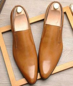 Business Casual Loafers, Brown Formal Shoes, Men Shoes Formal, Custom Design Shoes, Slip On Dress Shoes, Slip On Dress, Suede Leather Shoes, High Ankle Boots, Leather Loafer Shoes