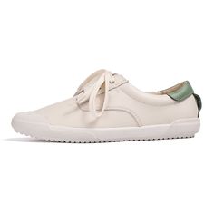 dwarves1559-2 Sneakers 5.5 Green White Shoes For Women, White Leather Shoes, Track Shoes, Oxford Boots, Lace Up Sneakers, Western Cowboy Boots, Flat Boots, Tall Boots, White Shoes