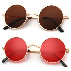 PRICES MAY VARY. 😎VINTAGE DESIGN - Small round sunglasses is a timeless model that combines 70s 80s vintage style with exceptional quality, performance and comfort, great for daily use, or used as party, cosplay costume accessories. 🌞POLARIZED and UV400 PROTECTION – Polarized lens can provide 99% polarization efficiency while blocking UVA & UVB light, delivering a superior visual experience and glare protection while maintaining color integrity, perfect for driving, running, fishing, beach, cl Vintage Red Sunglasses With Mirrored Lenses, 70s Accessories Jewelry, Hippie Glasses, Small Round Sunglasses, Circular Sunglasses, 70s Sunglasses, Crystal Circle, Weekend Ideas, Polarized Sunglasses Women