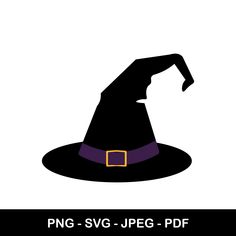 a witch hat with the word png svg - jpeg - df