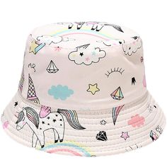 PRICES MAY VARY. Unique Design: Cute print pattern all over this bucket hat, makes your sweet more attractive and charming the crowd. It is great for travel, beach, vacation, trip, outdoor activities, street strolling. Material: 100% Cotton, soft and lightweight. Provide sun protection for your sweet while the sun is beating down and breathable for all-day wear. Size: One size fits most kids. Head circumference is 52cm (20.5"). Packable and Reversible: Easy to pack and roll into your bag and poc Adjustable Summer Sun Hat For Summer Adventures, Adjustable Sun Hat For Summer Adventures, Fun Sun Hat For Summer Outdoor, Fun Summer Sun Hat For Outdoor, Casual Summer Hats For Adventures, Whimsical Adjustable Sun Hat For Summer, Fun Summer Outdoor Sun Hat, Whimsical Adjustable Summer Hats, Summer Sun Hat With Curved Brim For Adventures