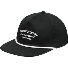 Backcountry Est. 96 Flow Hat - Accessories Flat Brim Cotton Dad Hat For Sports, Cotton Flat Brim Dad Hat For Sports, Retro Cotton Snapback Hat For Outdoor, Vintage Cotton Hat For Outdoor Activities, Cotton Snapback Hat With Curved Brim For Outdoor Activities, Cotton Flat Brim Baseball Cap For Camping, Flat Brim Cotton Hat For Camping, Cotton Flat Brim Hats For Camping, Cotton Trucker Hat With Curved Brim For Camping