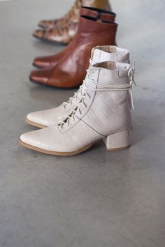 Women's white booties, Off white Pointy Boots, White Lace Up Ankle Boots For Women, Stone color Booties with Snake Skin Leather. ------------ These Amazing booties are made of textured leather. This booties features a 5 cm heel,, wide, covered in leather. very comfortable. We use the finest leather and the most comfortable shoe shape. We use a manufactured durable sole so that you can enjoy the most out of these gorgeous shoes. All My shoes are handmade, created with careful attention to comfort White High Heel Mid-calf Boots Medium Width, White Mid-calf Boots With Medium Width And High Ankle, White Mid-calf Boots With Medium Width, White Pointed Toe Mid-calf Boots Medium Width, White Mid-calf Boots With Pointed Toe, White Leather Mid-calf Boots For Fall, White High Ankle Martin Boots For Fall, White Leather Lace-up Boots For Fall, Beige Ankle Booties For Fall