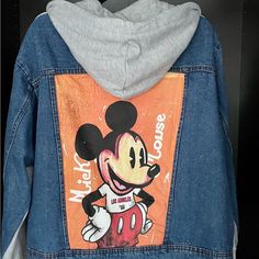 Zara Disney Zippered Hooded Denim Jacket Size: M / 28, Brand New With The Tags Winter Mickey Mouse Hooded Outerwear, Zara Disney, Disney Jacket, Hooded Denim Jacket, Jean Coat, Blue Gray, Jean Jacket, Blue Grey, Denim Jacket