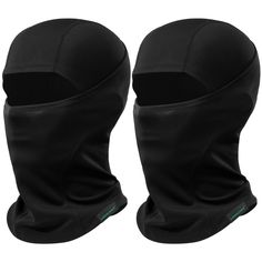 two black ski mask covers on top of each other