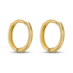 These beautiful children's huggie earrings feature a polished 14K yellow gold design and measure 10mm. The earrings safely secure with snap-lock backs. Classic Round Clip-on Huggie Earrings, Classic Everyday Clip-on Huggie Earrings, Classic Clip-on Huggie Earrings For Everyday, Classic Adjustable White Gold Huggie Earrings, Classic Round Hypoallergenic Huggie Earrings, Classic Adjustable Hypoallergenic Huggie Earrings, Classic Huggie Clip-on Earrings, Classic Clip-on Huggie Jewelry, Hypoallergenic Yellow Gold Huggie Jewelry