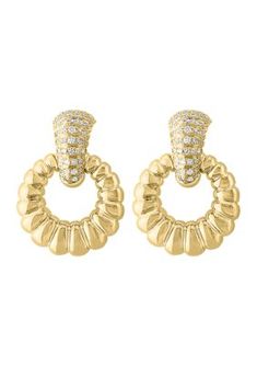 Bring an alluring shine to any ensemble when you style them with these beautiful diamond-embellished 14K Yellow Gold earrings from Effy. | Effy 3/8 ct. t.w. Diamond Doorknocker Earrings in 14K Yellow Gold Fine Jewelry Round Diamond Clip-on Earrings, Fine Jewelry Round Clip-on Diamond Earrings, Fine Jewelry Diamond Clip-on Earrings, Round Clip-on Diamond Earrings Fine Jewelry, Vvs Clarity Round Diamond Earrings For Evening, Diamond Hoop Earrings In Yellow Gold For Evening, Yellow Gold Diamond Hoop Earrings For Evening, Yellow Gold Earrings, Yellow Gold Earring